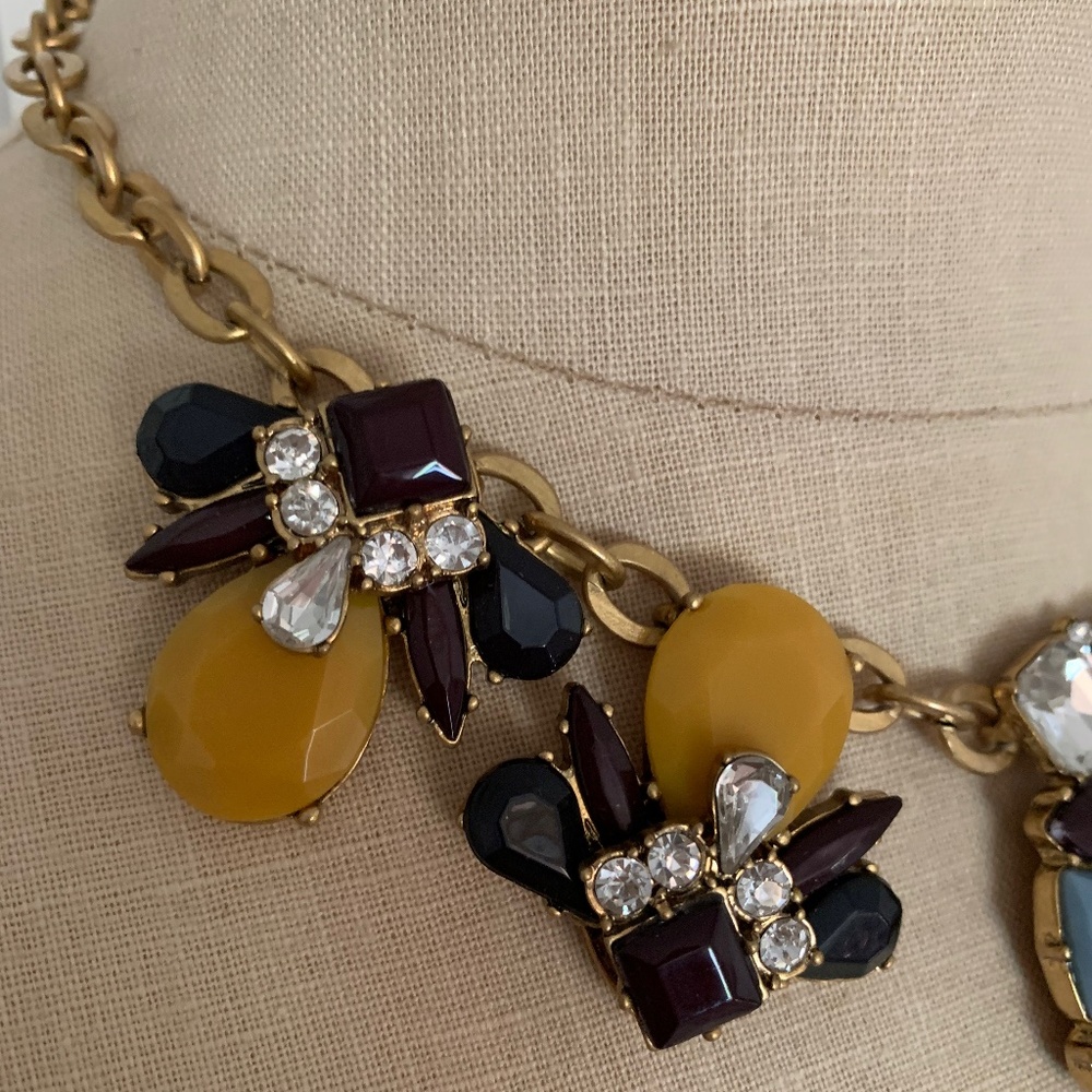J. Crew Butterfly Bumblebee Statement Necklace - image 7